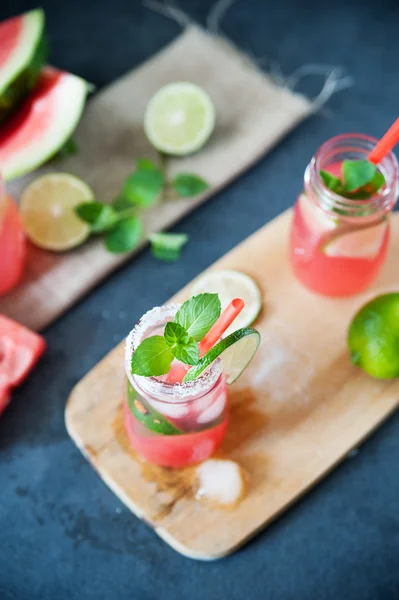 Deliciosa bebida de melón y lima — Foto de Stock