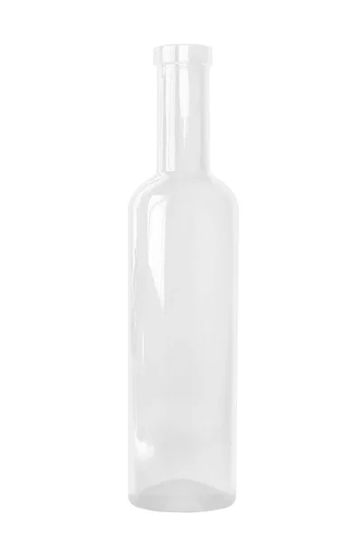 Single Transparent Bottle Label Isolated White Background Stock Image