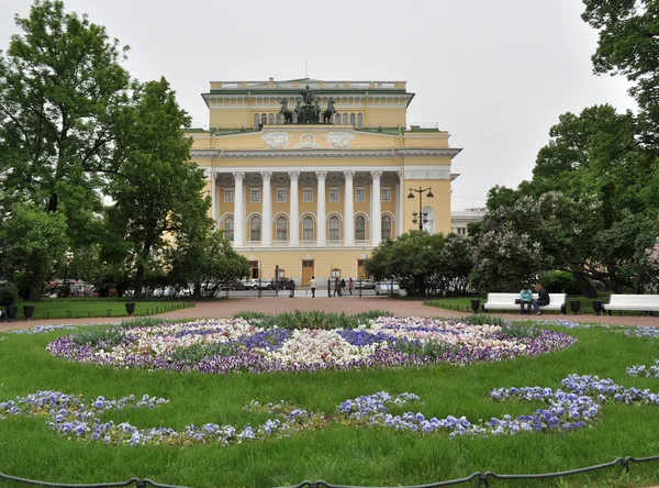 Aleksandrinski Tiyatrosu. Sankt-Petersburg, Rusya. — Stok fotoğraf