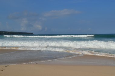 Okyanus dalgaları ve Beach çizgi