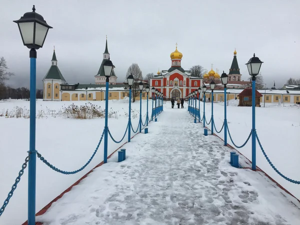 Валдай-Иверский монастырь зимой — стоковое фото