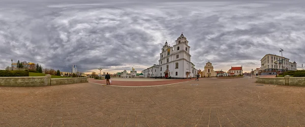 360 degree panorama of Saint Spirit Cathedral in Minsk, Belarus — Stock Photo, Image