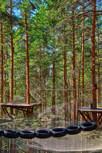 Lesní lanový Park — Stock fotografie