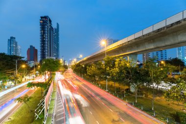 güzel bangkok cityscape gece Falls