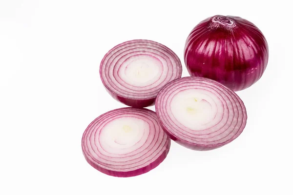 Purple onions isolated — Stock Photo, Image