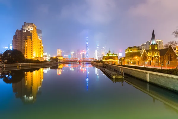 Shanghai at night — Stock Photo, Image