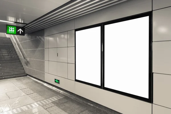 Blank billboard in exit — Stock Photo, Image