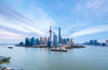 manzarası öğleden sonra shanghai