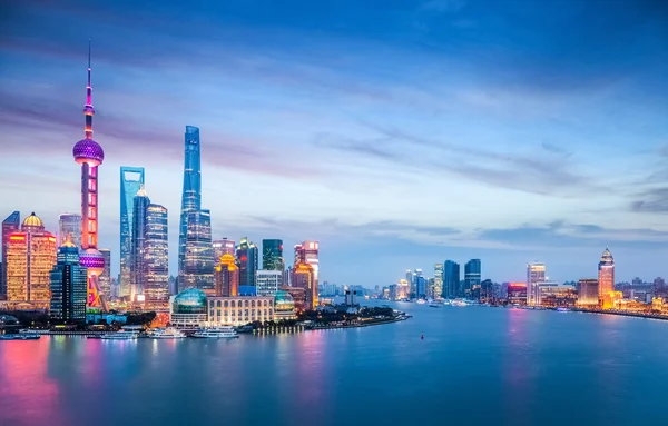 Beautiful shanghai in nightfall — Stock Photo, Image