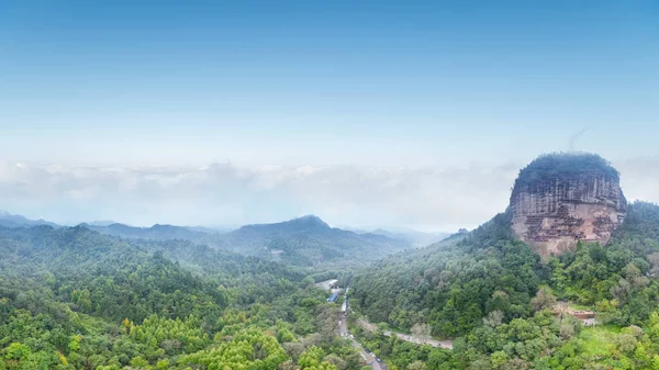 Vista Aérea Las Grutas Montaña Maiji Patrimonio Cultural Humanidad Ciudad —  Fotos de Stock