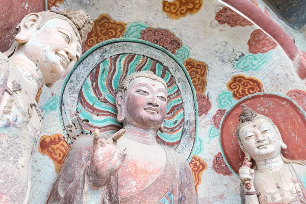 Maiji Mountain Grottoes Closeup Tianshui City Gansu Province China — Stock Photo, Image