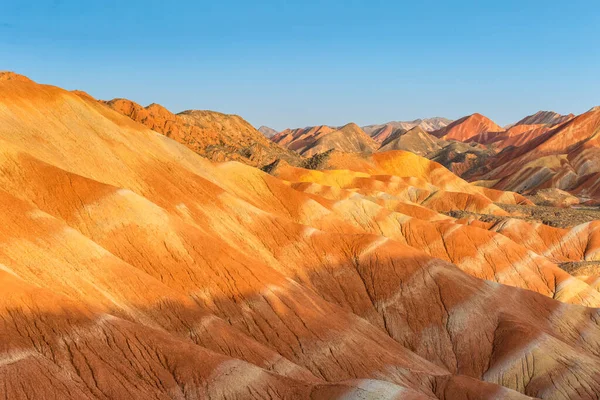 Rainbow Berg Solnedgången Zhangye Danxia Nationalpark Gansu Provinsen Kina — Stockfoto