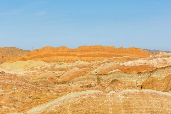 Vacker Kuperad Landskap Och Landmärke Natursköna Plats Zhangye Danxia Nationella — Stockfoto