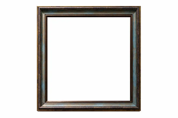 Retro Golden Edge Picture Frame Isolated White Clipping Path — Stock Photo, Image