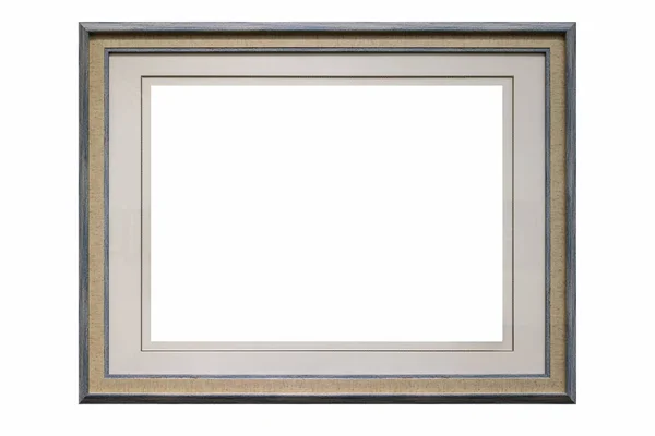Jednoduchý Elegantní Rám Obrazu Izolovaný Bílé Oříznutou Dráhou — Stock fotografie