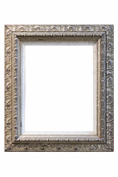 Old Retro Picture Frame Isolated White Clipping Path — Stock Photo, Image