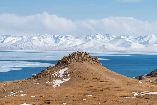 Scenic View North Shore Lake Namtso One Holy Lakes Tibet — Stock Photo, Image