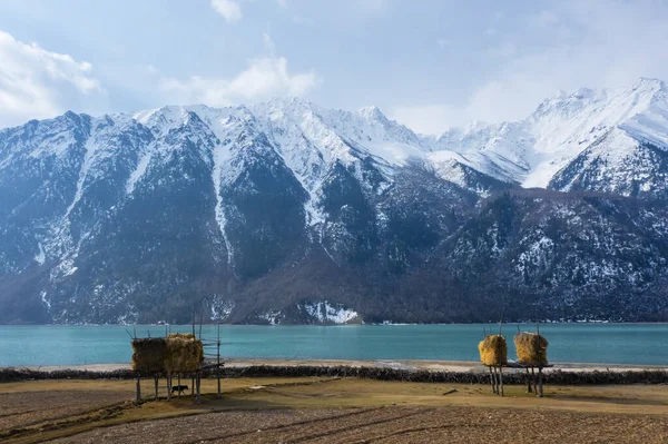 蘭武湖の風景 牧歌的な美しさの土地 Basu郡 チャムド市 チベット自治区 — ストック写真