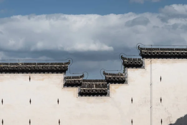 Chinese Traditionele Architectuur Achtergrond Oude Gebouwen Van Anhui Stijl — Stockfoto