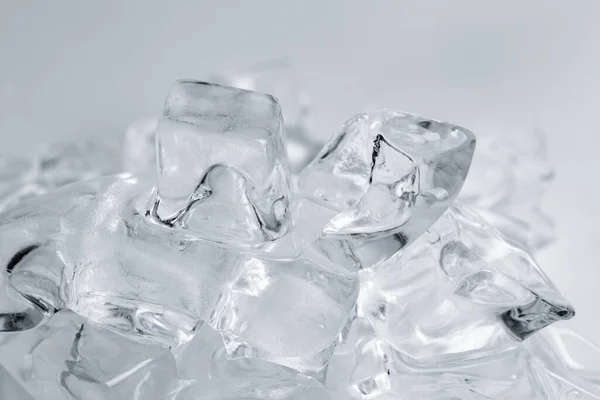 Кубики Льоду Крупним Планом Білому Тлі — стокове фото