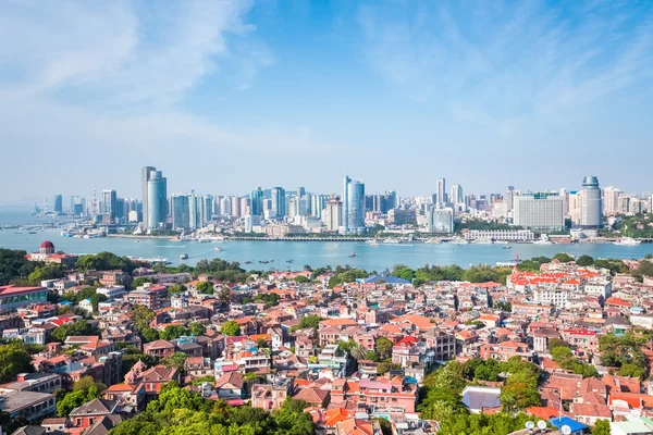 Gulangyu ostrov s xiamen Panorama v denní — Stock fotografie