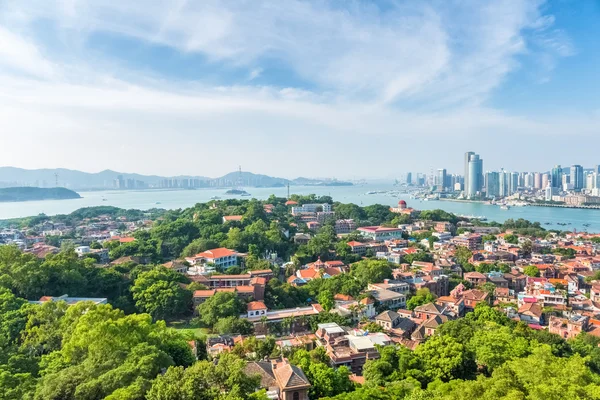 Vista aerea dell'isola di xiamen gulangyu — Foto Stock