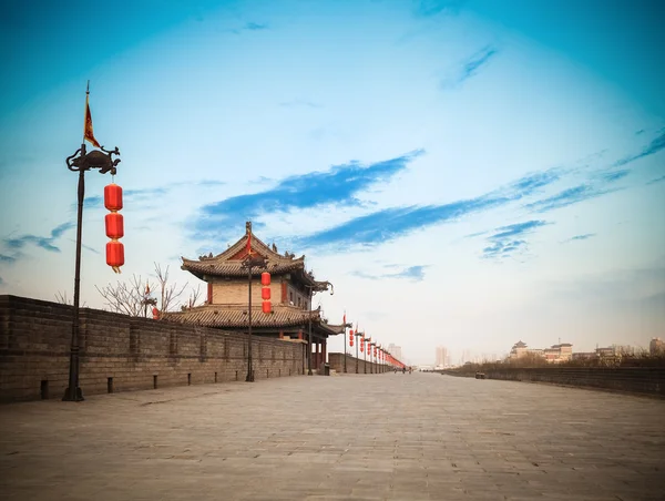 Xian τείχος της πόλης — Φωτογραφία Αρχείου