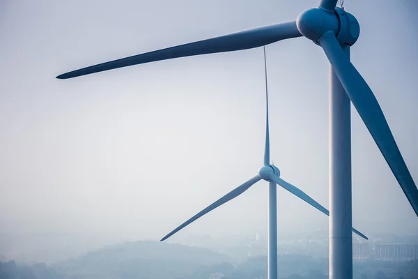 Wind power generation turbine closeup — Stock Photo, Image