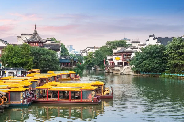 Nanjing Konfucius tempel i twilight — Stockfoto