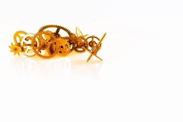 Fundo de engrenagem relógio dourado — Fotografia de Stock