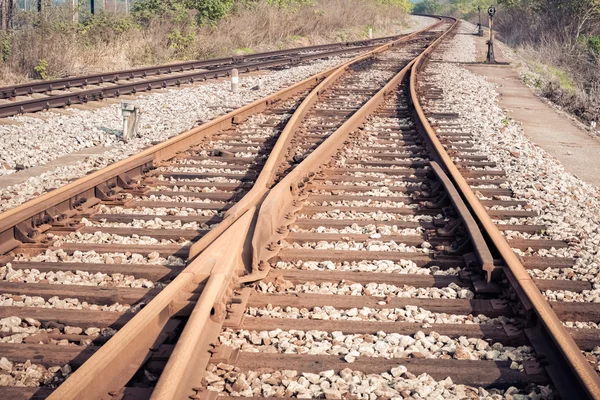 Attraversamento ferroviario — Foto Stock