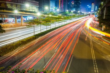 rush hour trafik gecesi şehir yola