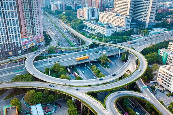 Primer plano del intercambio de ciudades — Foto de Stock