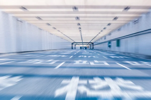 Airport tunnel highway — Stock Photo, Image