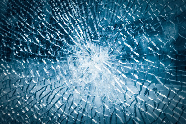 broken tempered glass background