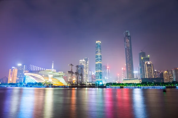 Bellissimo fiume di perle di notte a Guangzhou — Foto Stock