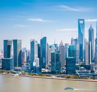 Modern yapı grubu olarak shanghai pudong