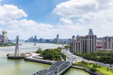 Cityscape gündüz vakti Şanghay