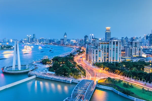 Beautiful shanghai in nightfall — Stock Photo, Image