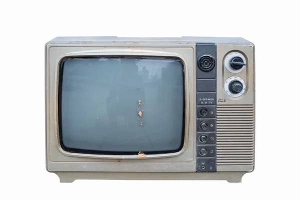 Old black and white television — Stock Photo, Image