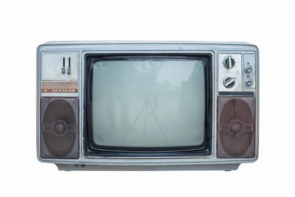 Old black and white television — Stock Photo, Image