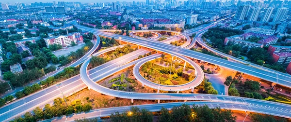 Overpass closeup in the evening — Φωτογραφία Αρχείου