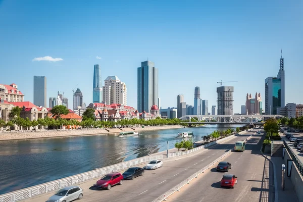 Tianjin haihe river in the afternoon — Stock Photo, Image