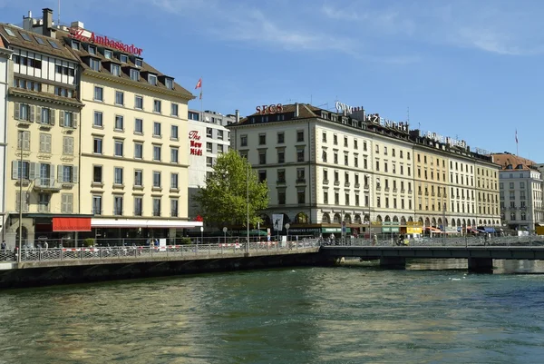 Geneva, İsviçre - 7 Mayıs 2015: Cenevre set of görünüm