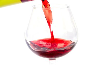 damla ve su sıçramalarına şarap