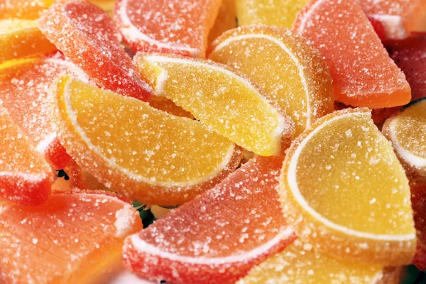 Farbige Scheiben Marmelade — Stockfoto