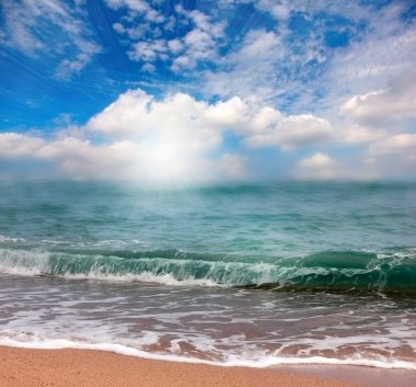 dalga deniz ve gökyüzü