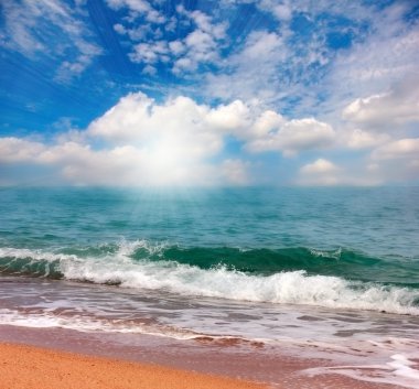 dalga deniz ve gökyüzü