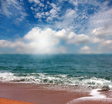 dalga deniz ve gökyüzü