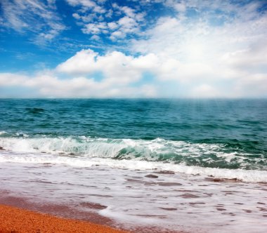 dalga deniz ve gökyüzü